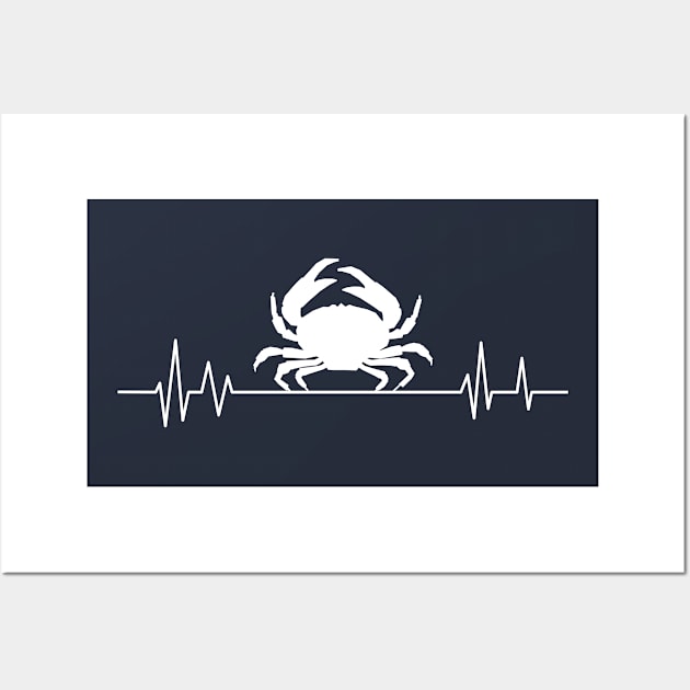 Crabs heartbeat lover,Crab sea food Wall Art by mezy